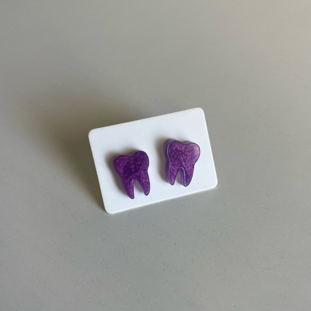 Acrylic Tooth Earrings